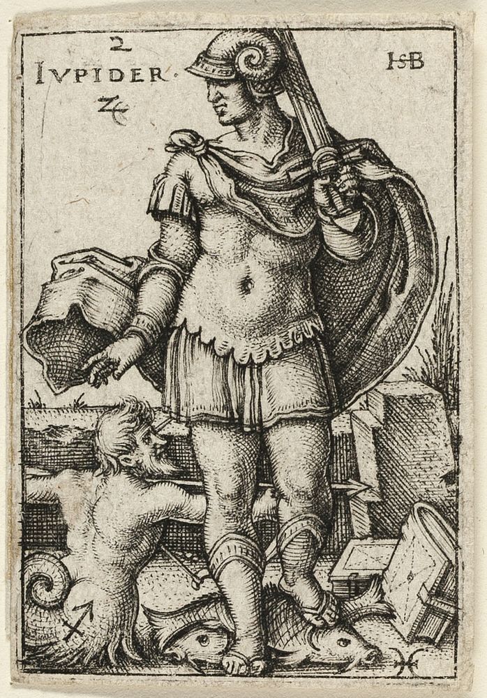Jupiter, plate two from The Seven Planets with the Zodiacs by Hans Sebald Beham