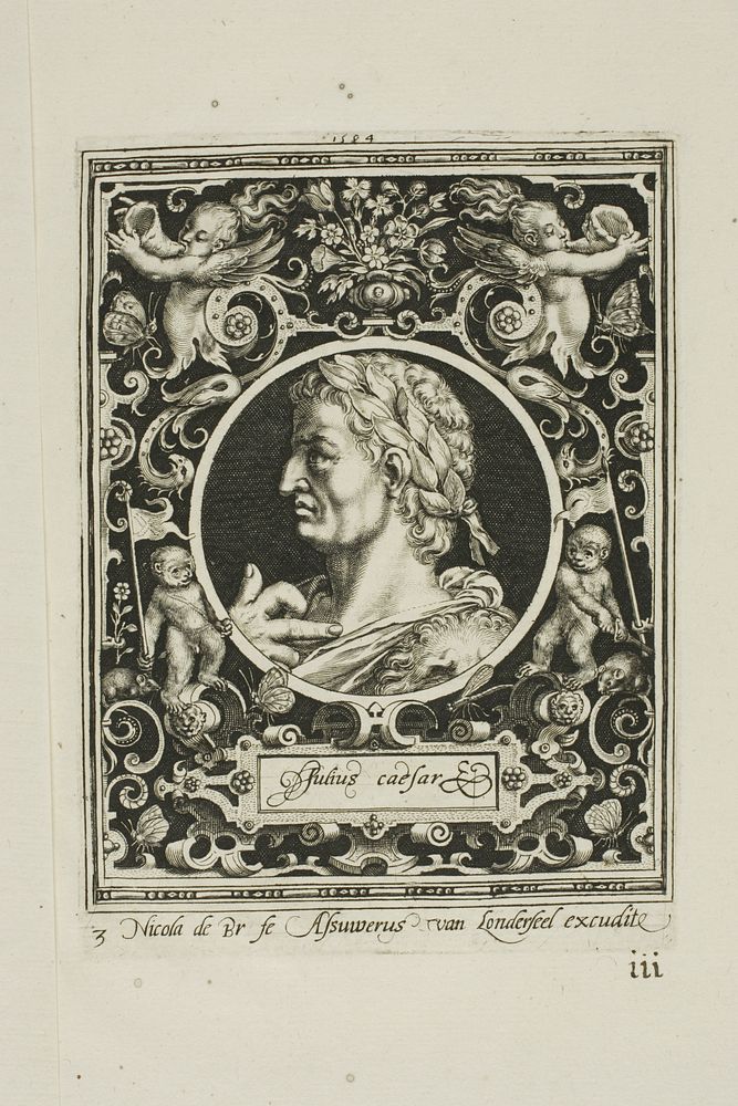 Julius Caesar, plate three from The Nine Worthies by Nicolaes de Bruyn