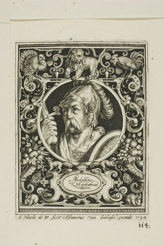 Judas Macabee, plate six from The Nine Worthies by Nicolaes de Bruyn