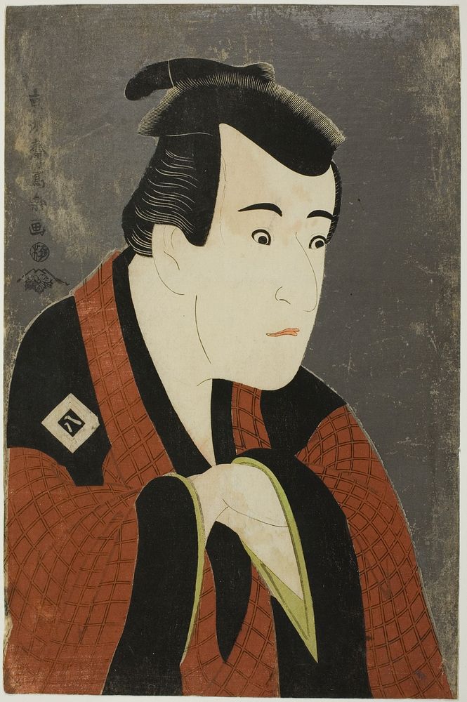 The actor Ichikawa Yaozo III as Tanabe Bunzo by Tōshūsai Sharaku