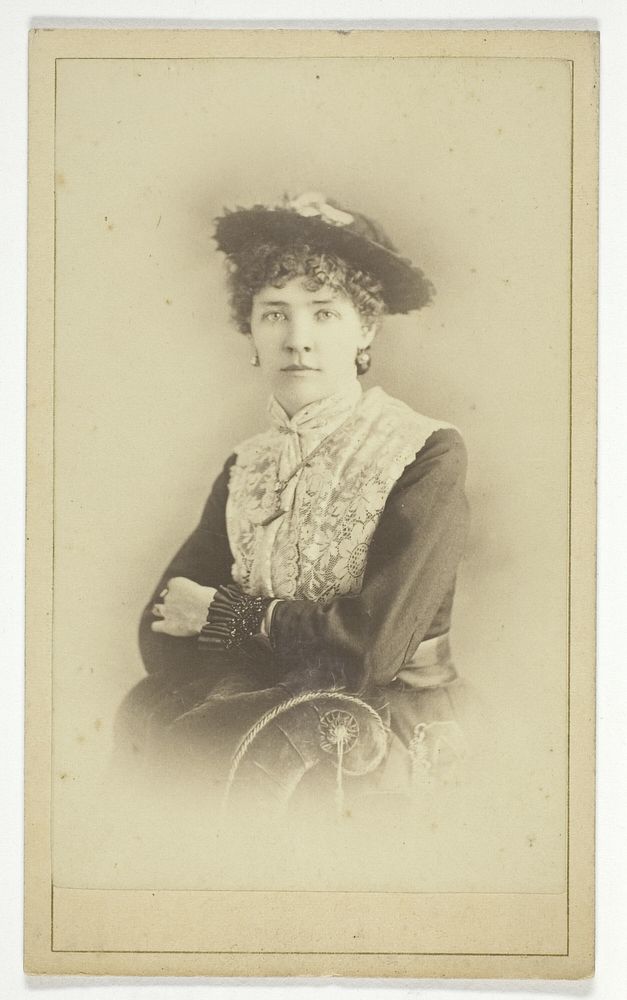 Untitled (Portrait of Woman with Hat) by Unknown