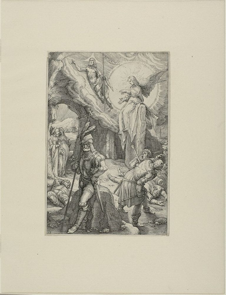 The Resurrection, plate twelve from The Passion of Christ by Hendrick Goltzius