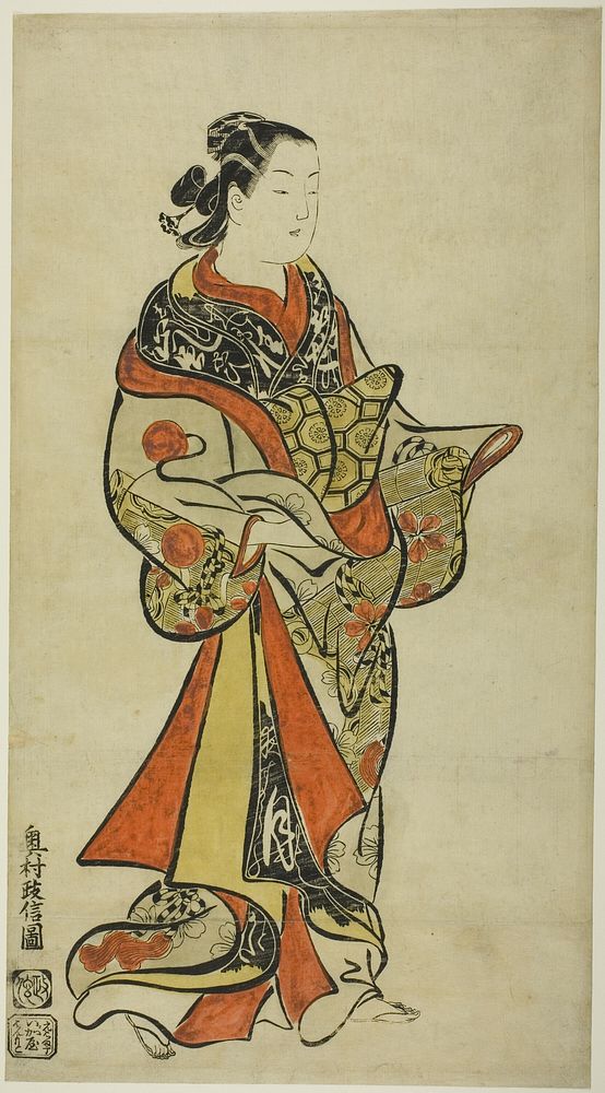 Standing Courtesan by Okumura Masanobu