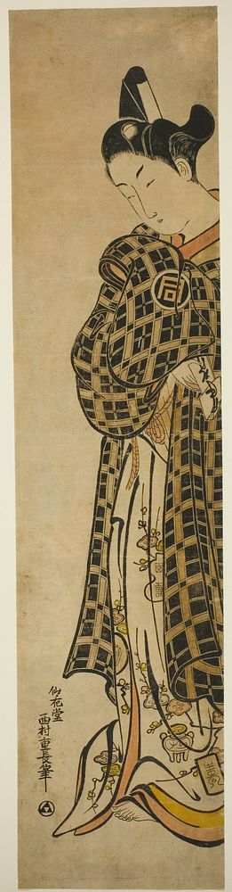 The Actor Sanogawa Ichimatsu I as Hisamatsu by Nishimura Shigenaga