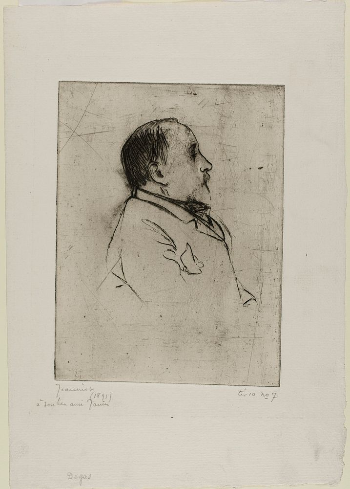 Portrait of Degas by Pierre-Georges Jeanniot