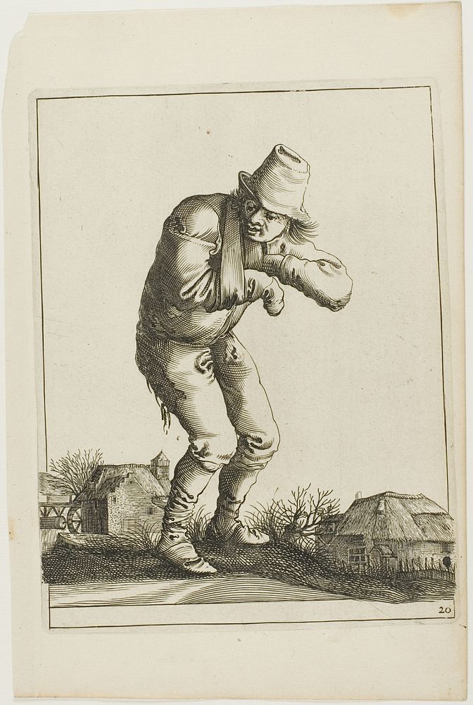 Tramp with a Sling, from T is al verwart-gaern (It's already confusing) by Pieter Jansz. Quast