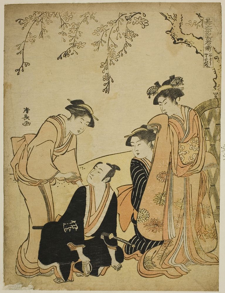 Scene at the Ishido Mansion (Ishido yakata no dan), from the series "Go Taiheiki Shiraishi Banashi" by Torii Kiyonaga