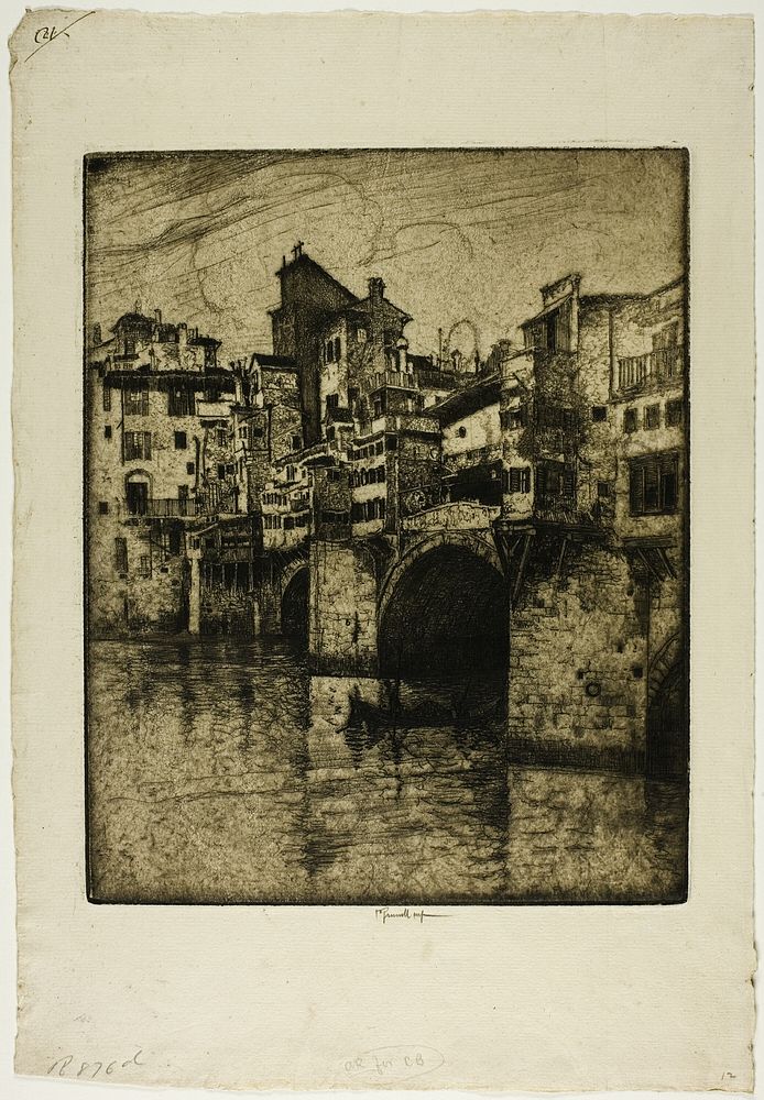 Ponte Vecchio, Florence by Joseph Pennell