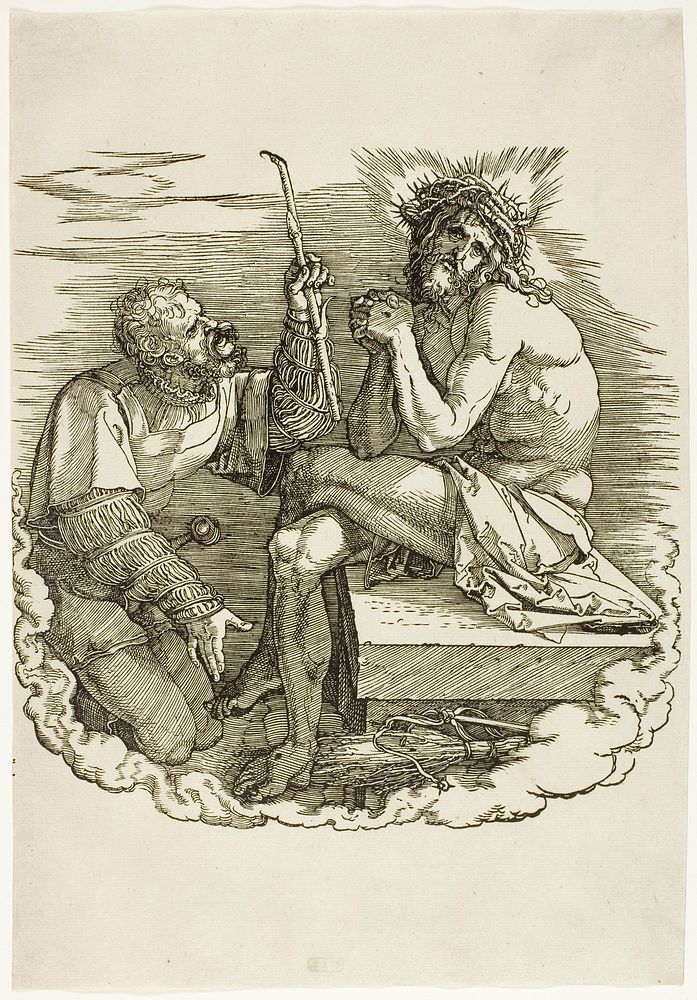 Christ, Man of Sorrows, Mocked by a Soldier, frontispiece from The Large Passion by Albrecht Dürer