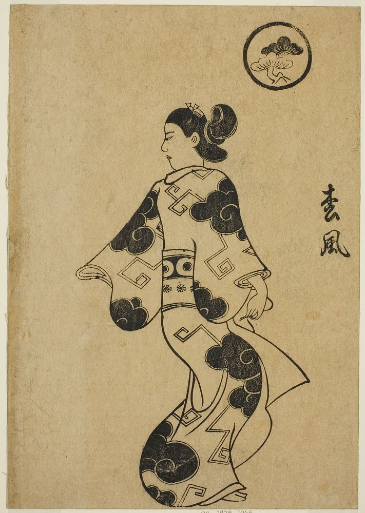 Matsukaze, from "Album of Courtesans (Keisei ehon)" by Torii Kiyonobu I