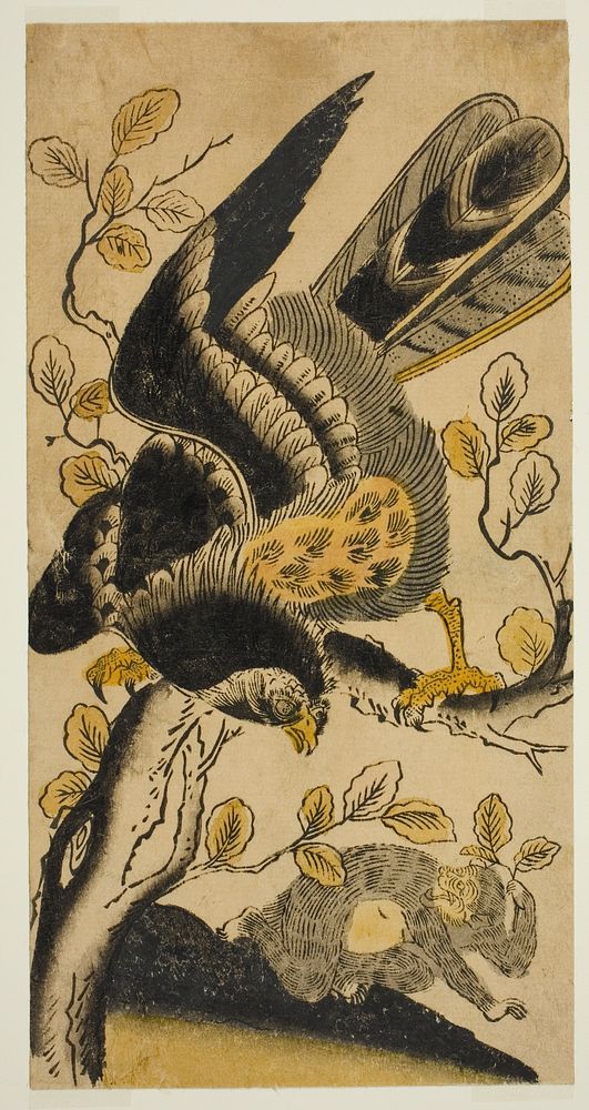 Eagle and Monkey by Nishimura Shigenaga