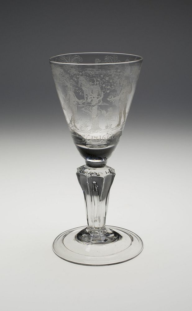 Commemorative Wineglass for the Coronation of George I