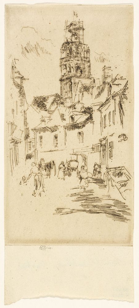 Tour Saint Antoine, Loches by James McNeill Whistler