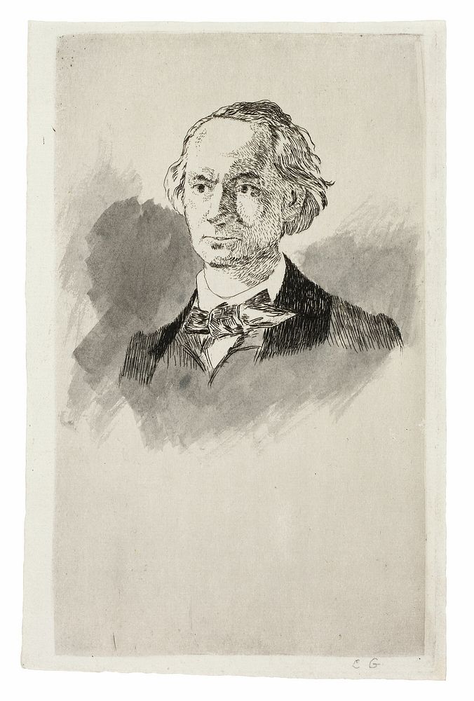 Charles Baudelaire, Full Face III by Édouard Manet