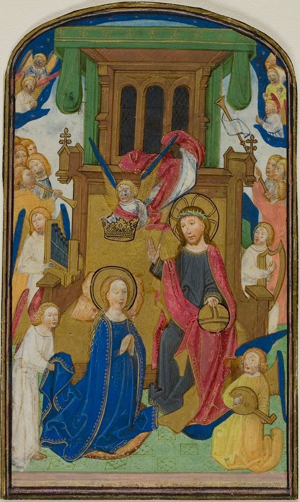 The Coronation of the Virgin, from a Book of Hours by Willem Vrelant