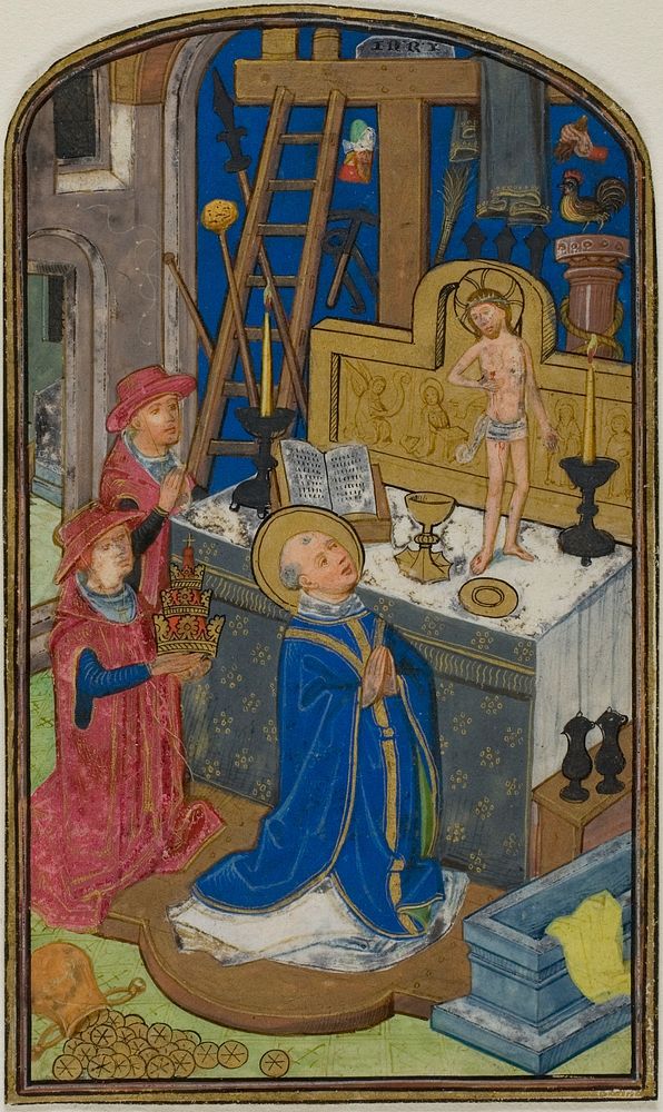 The Mass of St. Gregory, from a Book of Hours by Willem Vrelant