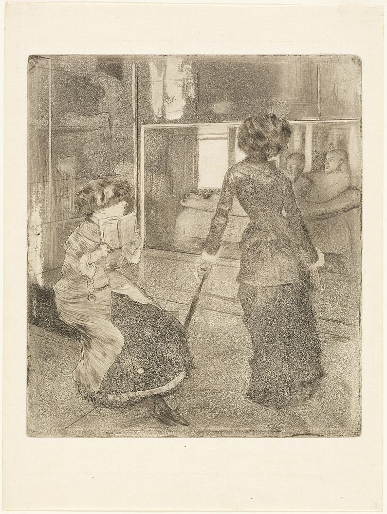 Mary Cassatt at the Louvre: The Etruscan Gallery by Hilaire Germain Edgar Degas