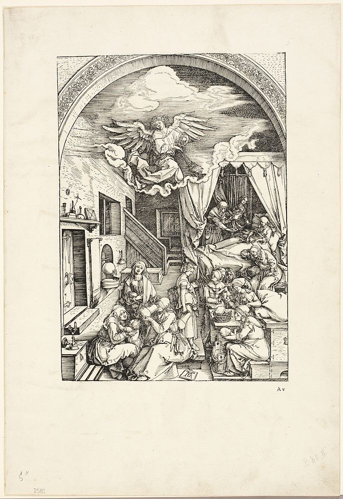 The Birth of the Virgin, from The Life of the Virgin by Albrecht Dürer