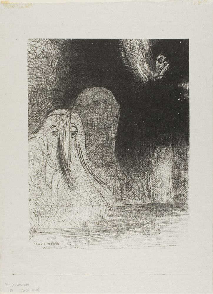 I Have Sometimes Seen in the Sky What Seemed Like Forms of Spirits, plate 21 of 24 by Odilon Redon