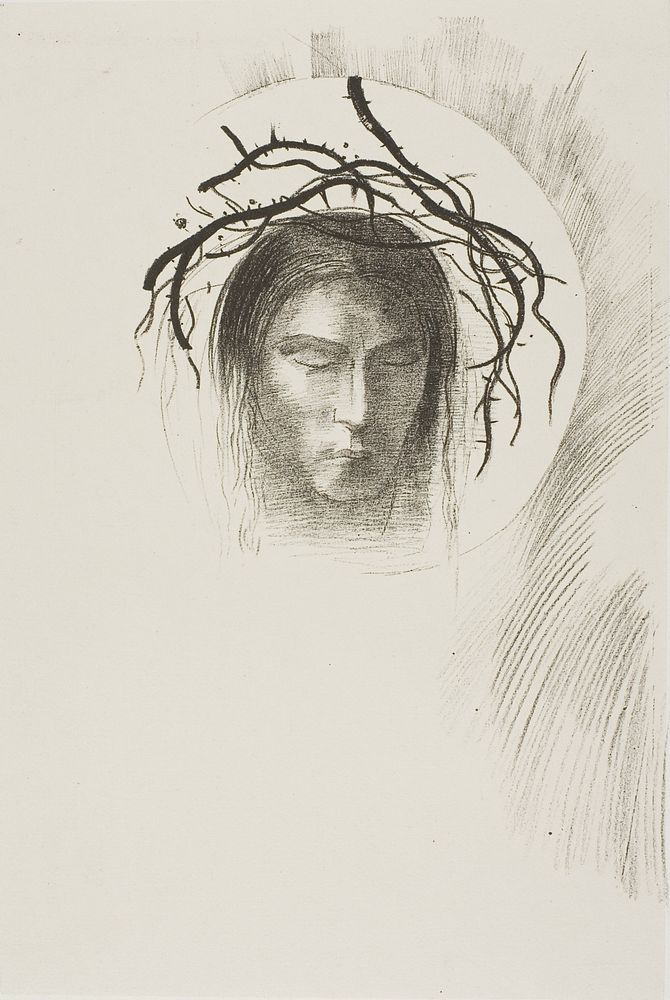 Day Appears at Last,...and in the Very Disk of the Sun Shines the Face of Jesus Christ, plate 24 of 24 by Odilon Redon