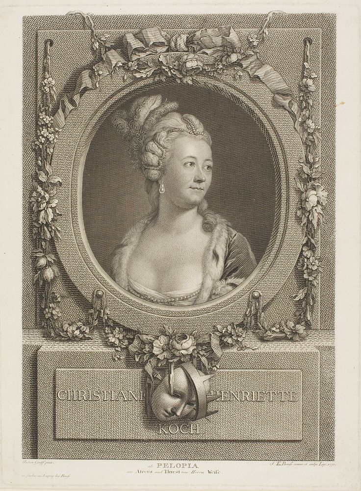 Christiane Henriette Koch by Johann Friedrich Bause