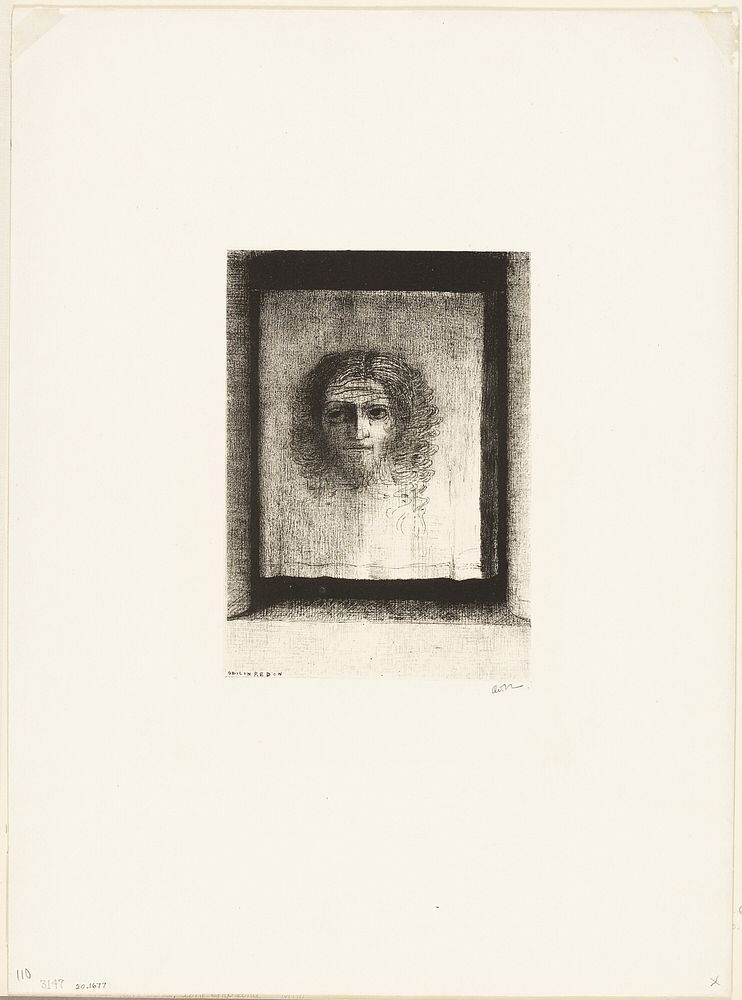 It Was a Veil, an Imprint, plate 1 of 6 by Odilon Redon