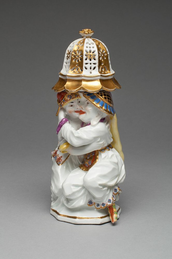 Sugar Caster with Cover (one of a pair) by Meissen Porcelain Manufactory (Manufacturer)
