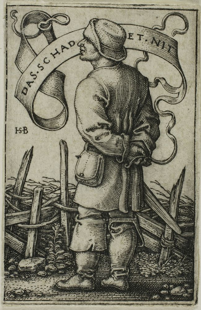 The Weather Peasant "Das Schadet Nit" by Hans Sebald Beham