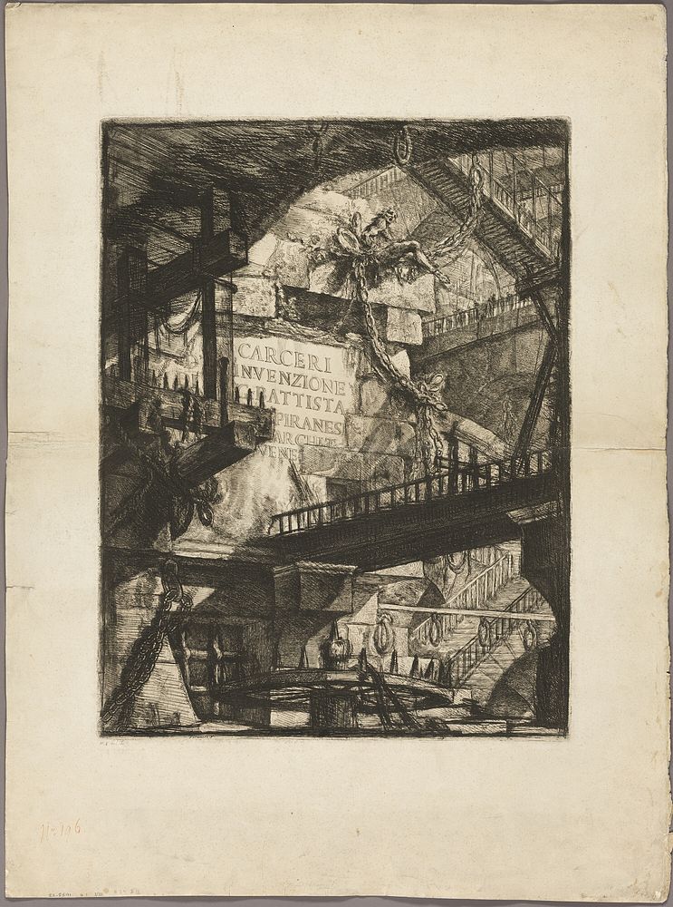 Title Page from Imaginary Prisons by Giovanni Battista Piranesi