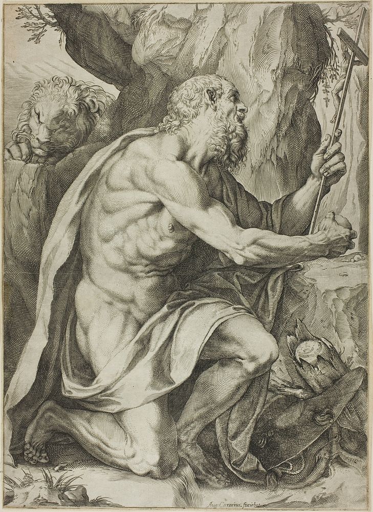 Saint Jerome in Penitence by Agostino Carracci