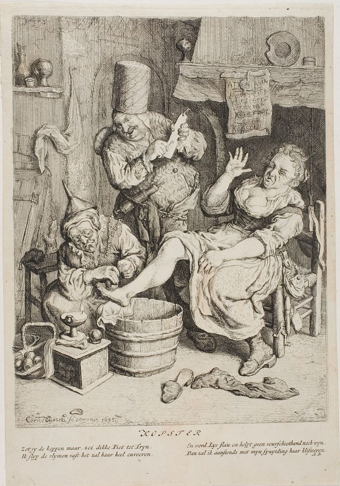 The Cupper (Kopster) by Cornelis Dusart