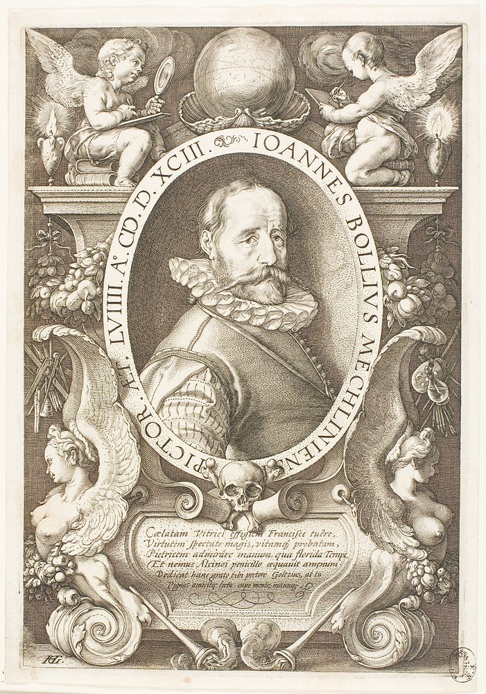 Bol, Hans (1534-1593) painter of Malines, from 1591 in Amsterdam by Hendrick Goltzius