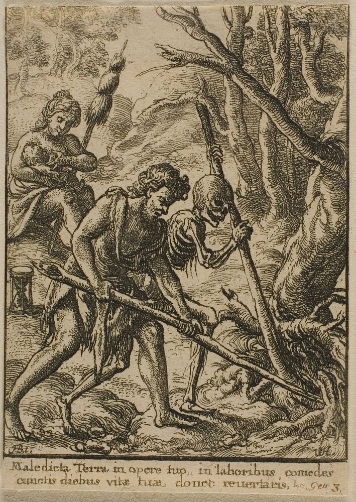 Adam Ploughing by Wenceslaus Hollar