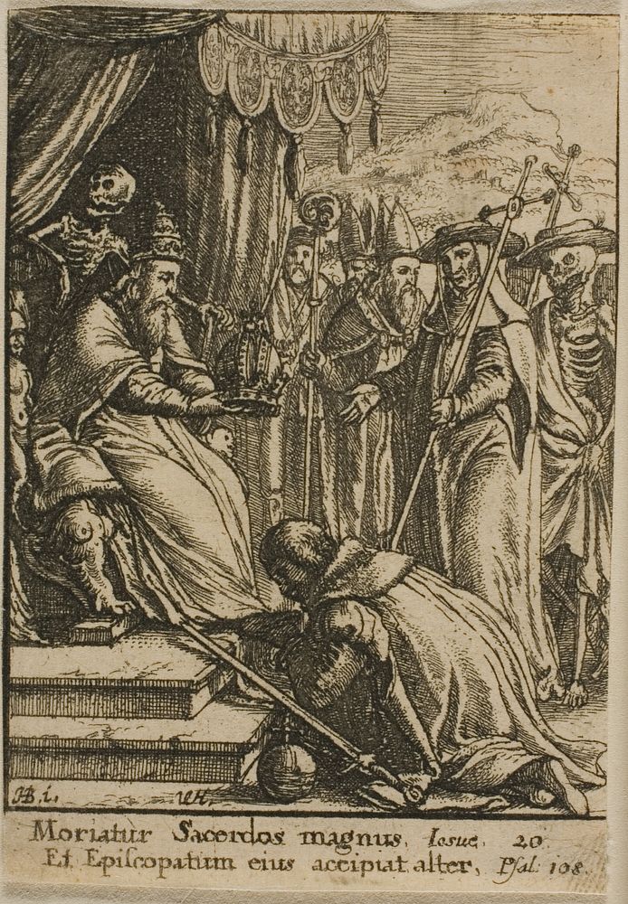 The Pope and Death by Wenceslaus Hollar