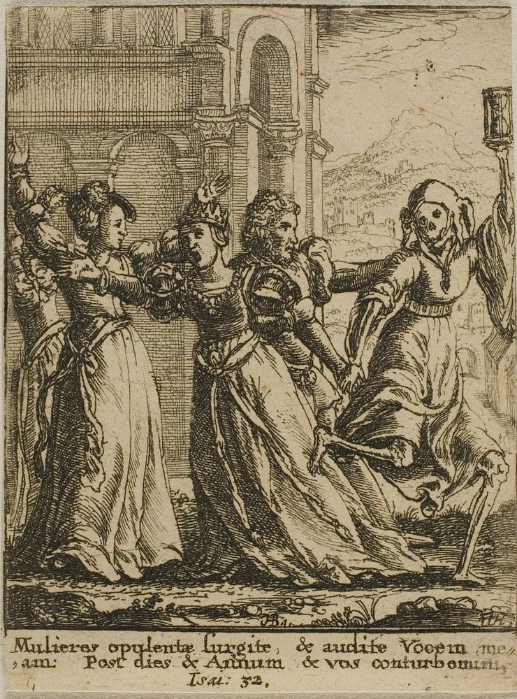The Queen and Death by Wenceslaus Hollar