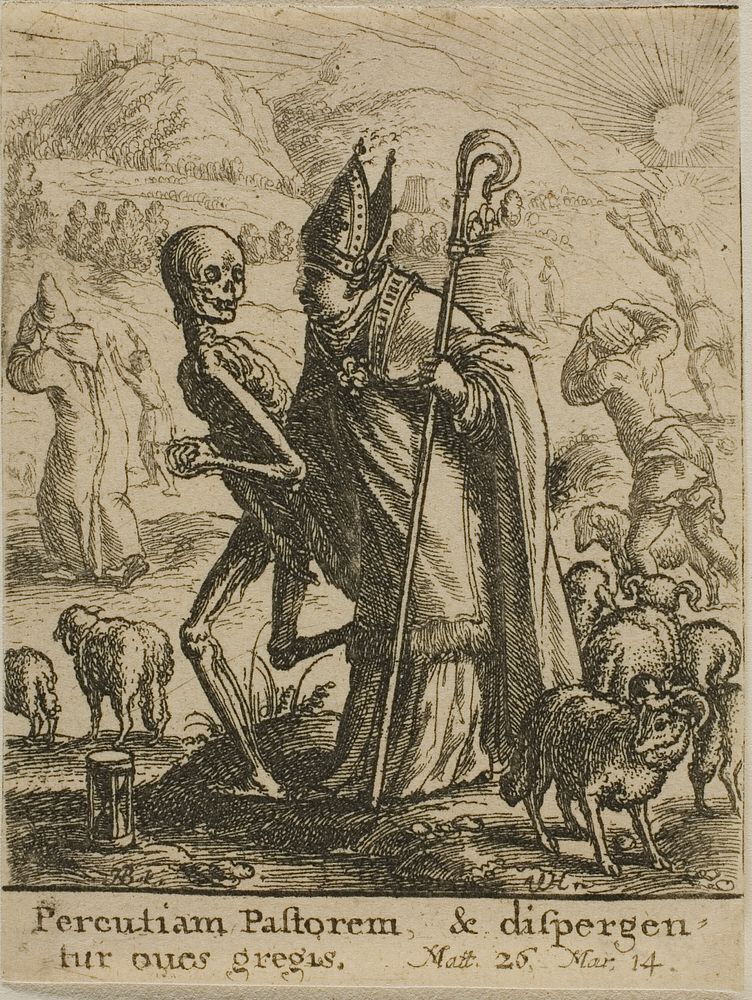The Bishop and Death by Wenceslaus Hollar