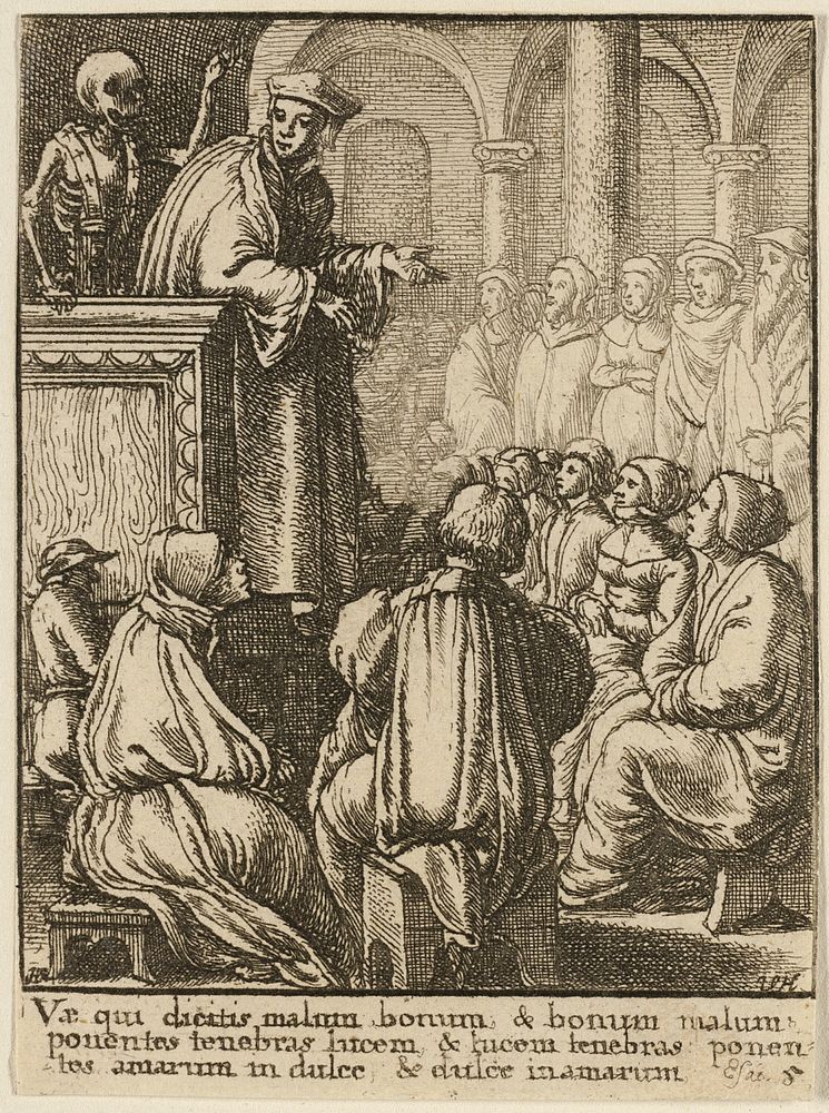 The Preacher and Death by Wenceslaus Hollar