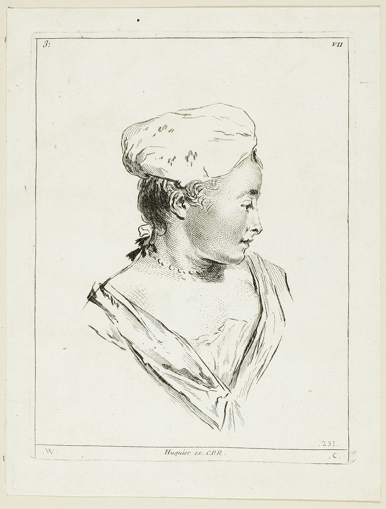 Woman's Head by Anne Claude Philippe Caylus
