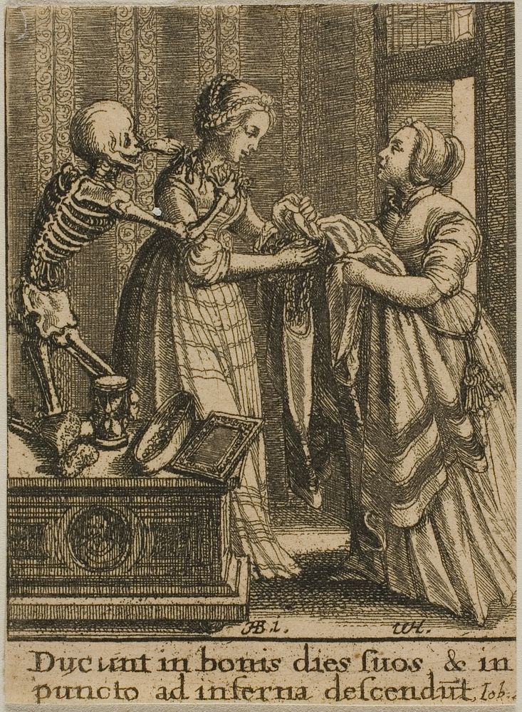 The Bride and Death by Wenceslaus Hollar