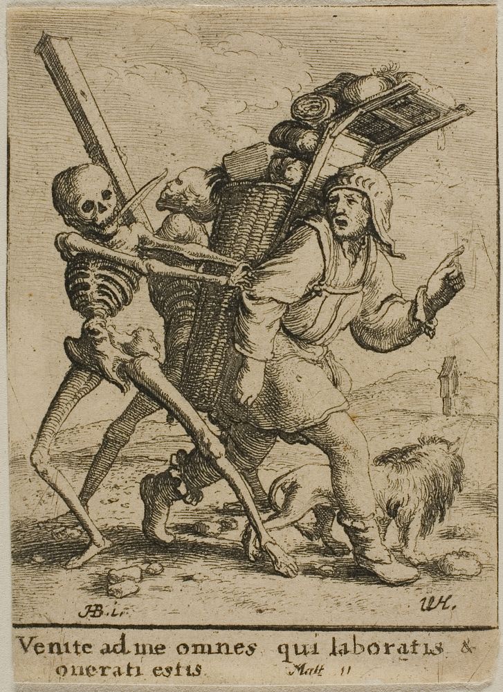 The Peddlar and Death by Wenceslaus Hollar