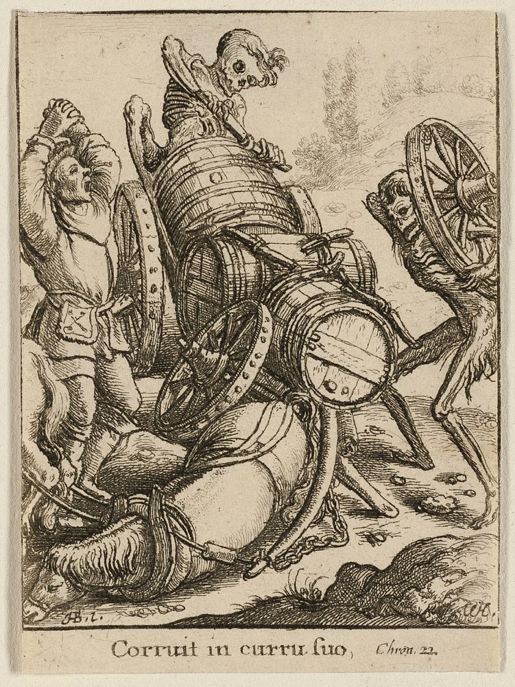 The Waggoner and Death by Wenceslaus Hollar