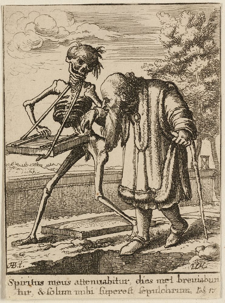 The Old Man and Death by Wenceslaus Hollar