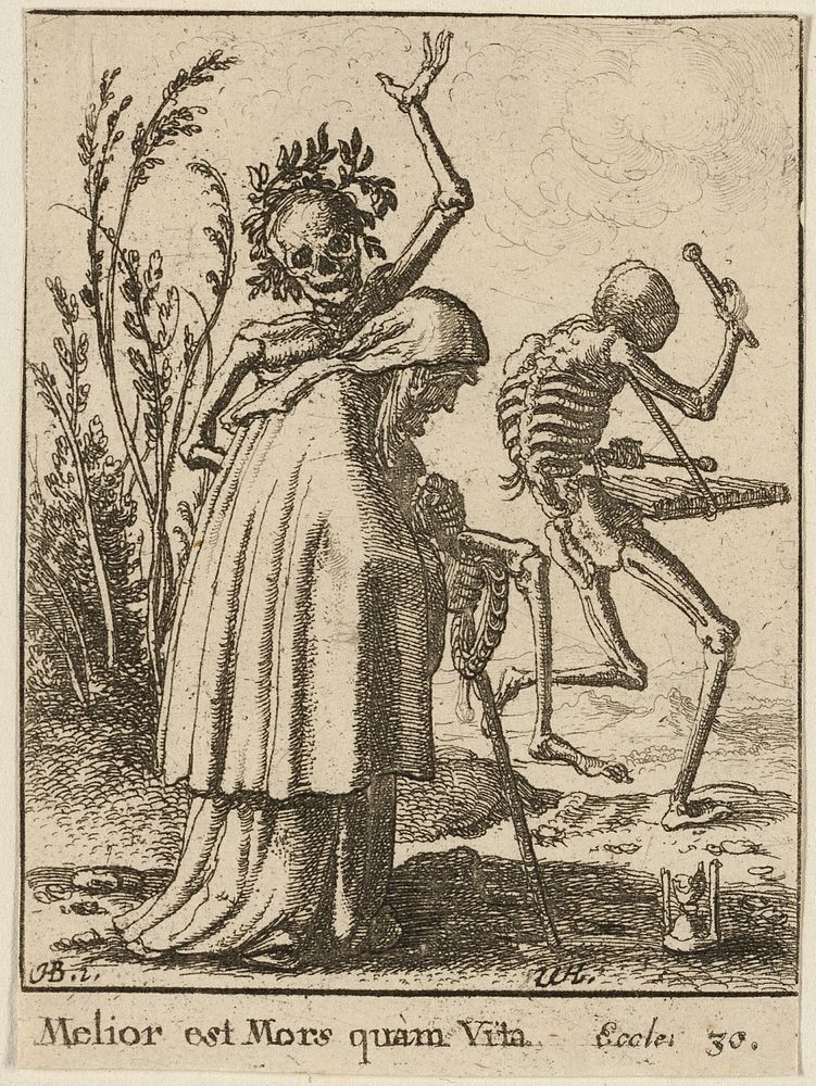 The Old Woman and Death by Wenceslaus Hollar