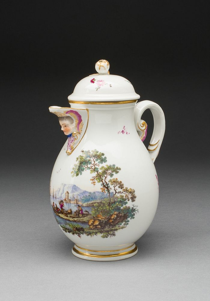 Coffee Pot by Ansbach Pottery and Porcelain Factory
