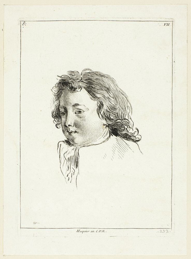 Boy's Head (turned to right) by Anne Claude Philippe Caylus