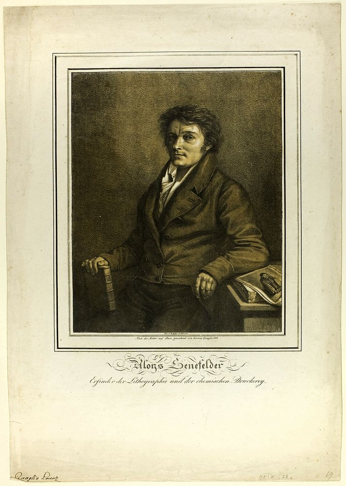 Portrait of Senefelder by Lorenzo Quaglio, II