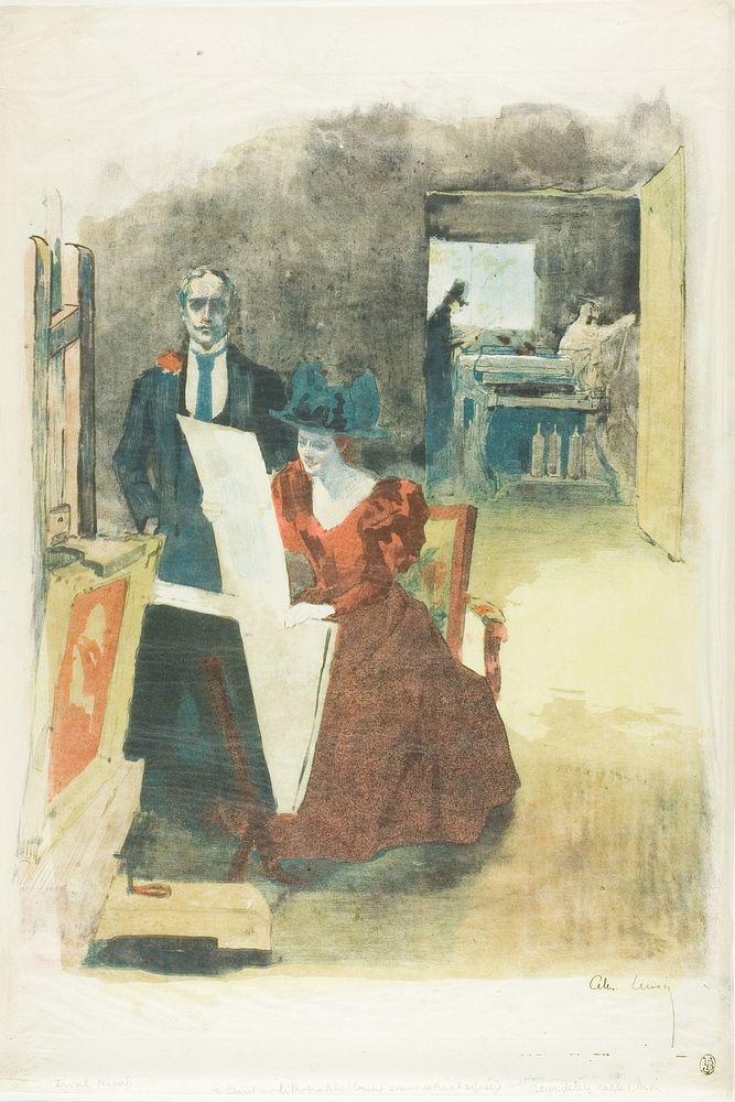 Cover for the portfolio, The Painters-Lithographers (Les Peintres Lithographes) by Alexandre Lunois