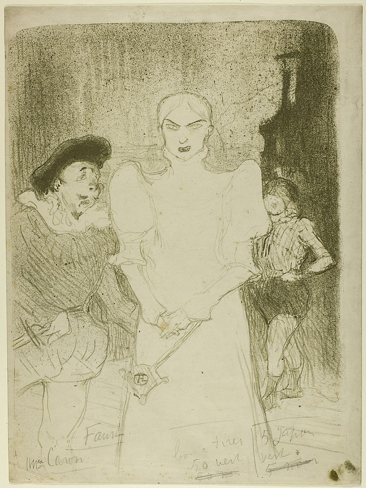 At the Opera: Madame Caron in Faust by Henri de Toulouse-Lautrec
