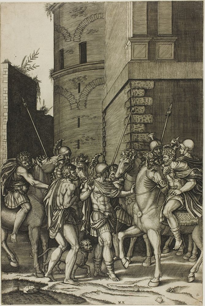 Emperor Freeing the Slave Androcles by Agostino dei Musi
