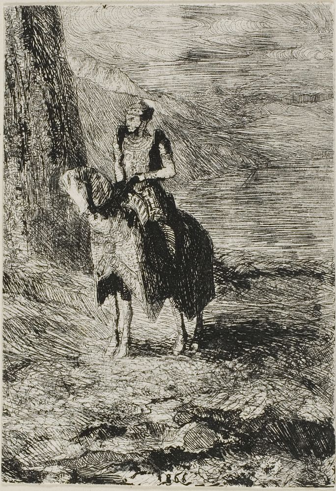 Horseman Waiting by Odilon Redon